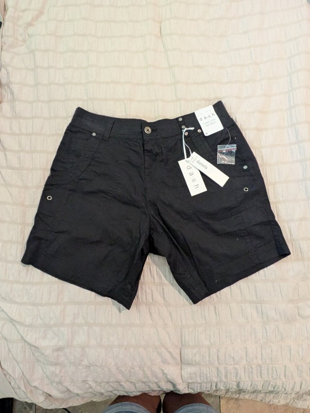 Dash Black Cotton Knit Waist Shorts – Size Small – New With Tags 🖤